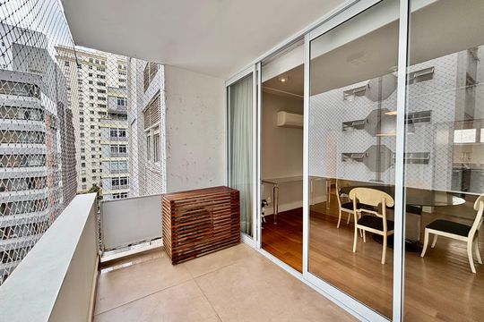 Varanda da Sala de apartamento para alugar com 2 quartos, 139m² em Jardim Paulista, São Paulo