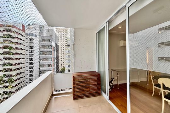 Varanda da Sala de apartamento para alugar com 2 quartos, 139m² em Jardim Paulista, São Paulo