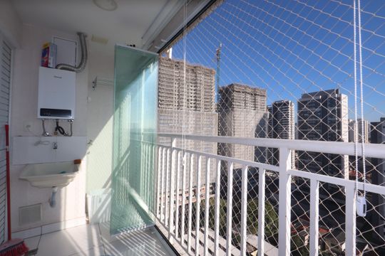Varanda da sala de apartamento à venda com 2 quartos, 44m² em Vila Prudente, São Paulo