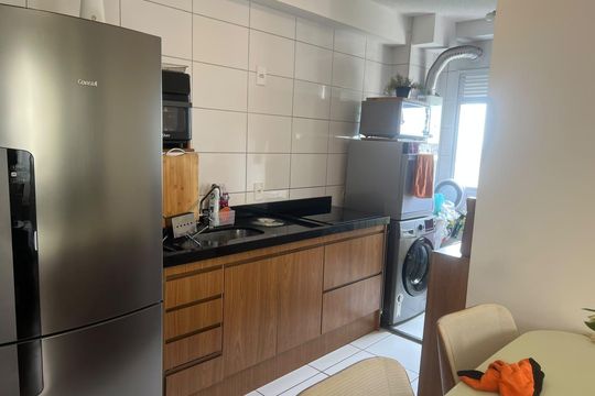 Cozinha de apartamento à venda com 2 quartos, 42m² em Jardim São Savério, São Paulo