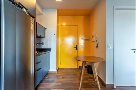 Cozinha de kitnet/studio à venda com 1 quarto, 44m² em Vila Dom Pedro I, São Paulo