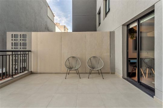 Varanda de kitnet/studio à venda com 1 quarto, 44m² em Vila Dom Pedro I, São Paulo