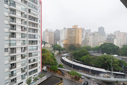 Vista do Quarto de apartamento para alugar com 1 quarto, 37m² em Bela Vista, São Paulo