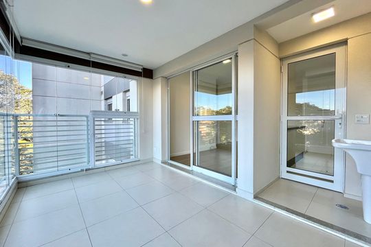 Varanda da Sala de apartamento para alugar com 2 quartos, 63m² em Jardim Prudência, São Paulo