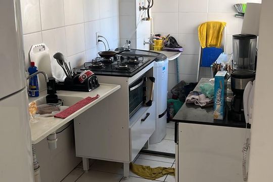 Cozinha de apartamento à venda com 2 quartos, 50m² em Campo Grande, Rio de Janeiro
