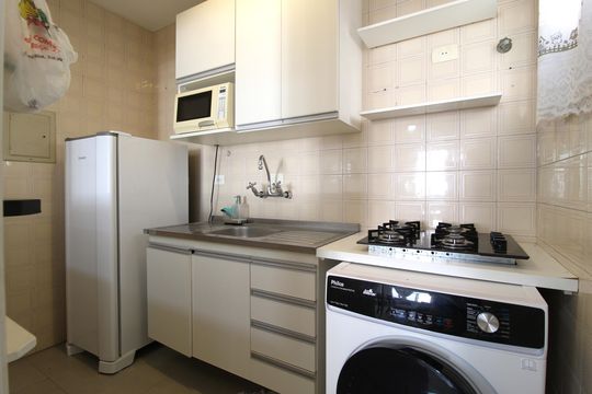 Cozinha de apartamento para alugar com 1 quarto, 46m² em Vila Nova Conceição, São Paulo