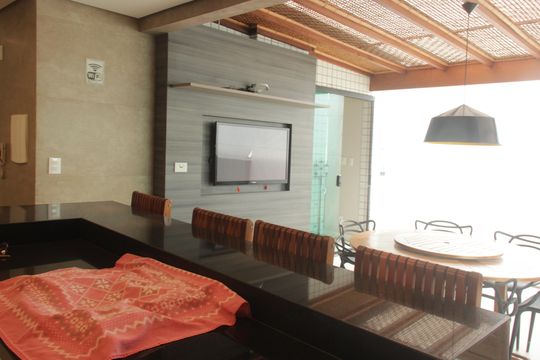 Área comum de apartamento para alugar com 3 quartos, 160m² em Boqueirão, Santos