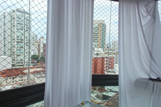 Varanda da Suíte de apartamento para alugar com 3 quartos, 160m² em Boqueirão, Santos