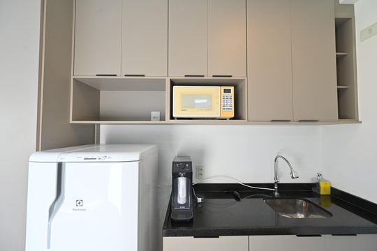 Cozinha de kitnet/studio para alugar com 1 quarto, 18m² em Vila Clementino, São Paulo