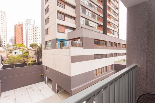 Vista Viaranda do Studio  de kitnet/studio à venda com 1 quarto, 24m² em Brooklin Paulista, São Paulo