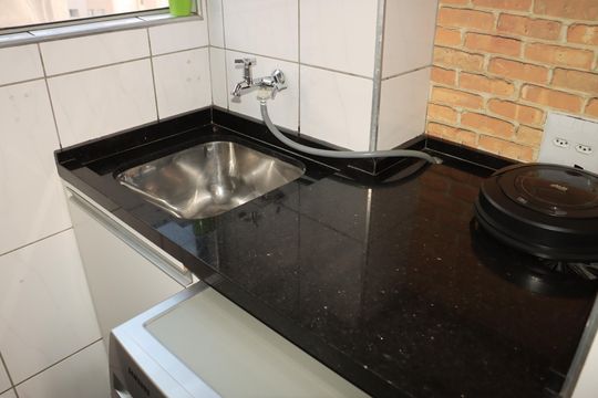 Cozinha de apartamento à venda com 2 quartos, 48m² em Vila Ema, São Paulo