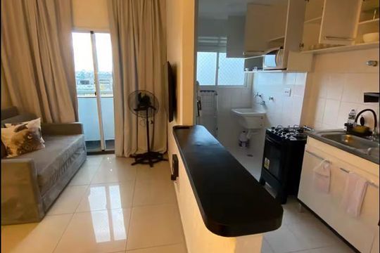 Sala de apartamento para alugar com 1 quarto, 45m² em Campos Elíseos, São Paulo