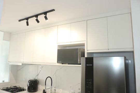 Cozinha de apartamento à venda com 2 quartos, 67m² em Olímpico, São Caetano do Sul
