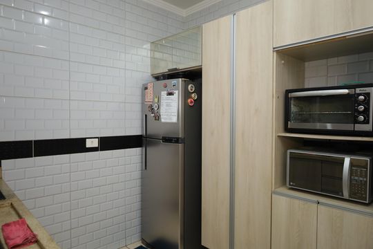 Cozinha de casa de condomínio à venda com 2 quartos, 64m² em Vila Regina, São Paulo