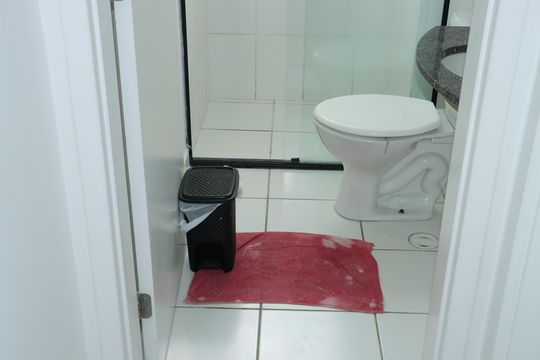 Banheiro Social de apartamento para alugar com 2 quartos, 47m² em Vila Monte Serrat, Cotia