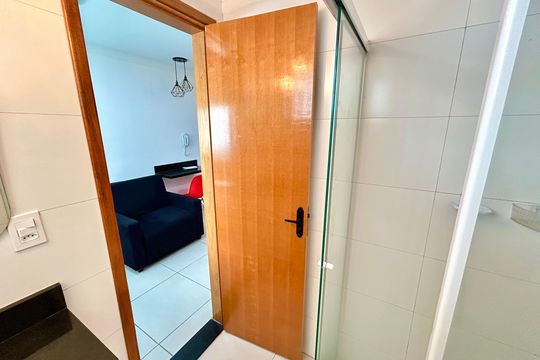 Banheiro Social de kitnet/studio à venda com 1 quarto, 38m² em Centro, Guarulhos