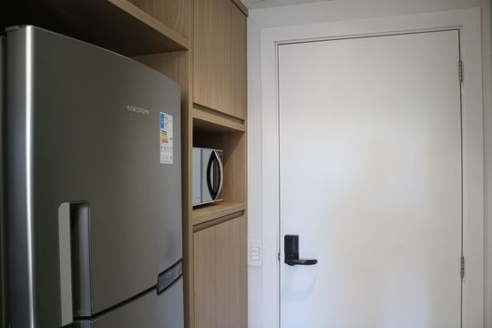 Cozinha de kitnet/studio à venda com 1 quarto, 26m² em Perdizes, São Paulo