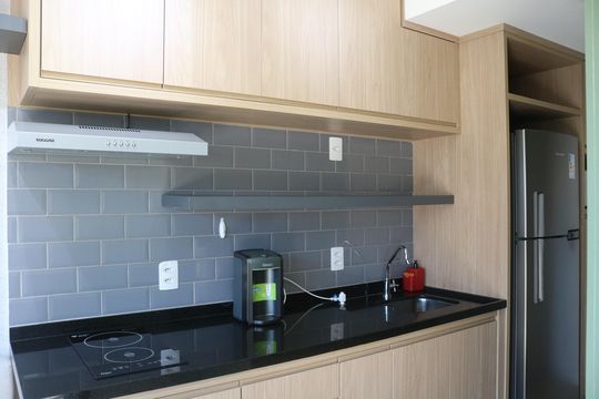 Cozinha de kitnet/studio à venda com 1 quarto, 26m² em Perdizes, São Paulo