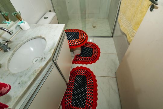 Banheiro Social de apartamento à venda com 2 quartos, 112m² em Serrano, Belo Horizonte
