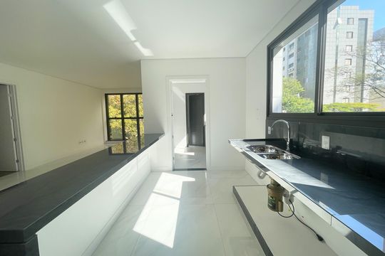 Cozinha de apartamento à venda com 3 quartos, 106m² em Funcionários, Belo Horizonte