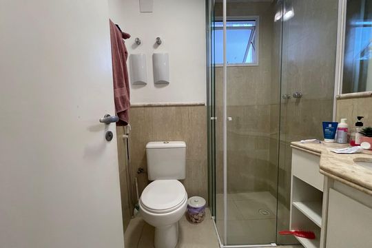 Banheiro da Suíte 1 de apartamento à venda com 4 quartos, 170m² em Cidade São Francisco, São Paulo