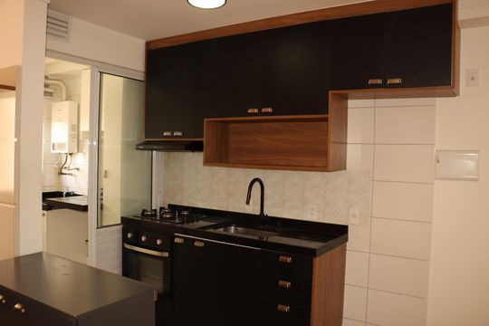 Cozinha de apartamento para alugar com 1 quarto, 34m² em Vila Graciosa, São Paulo