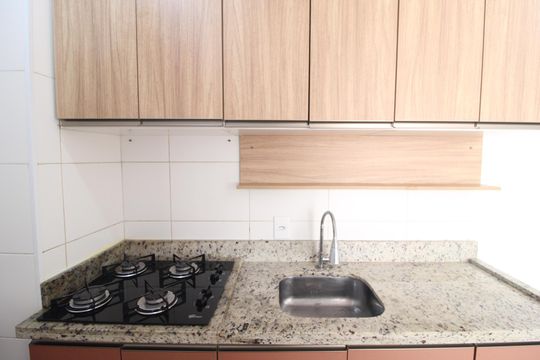 Cozinha de apartamento à venda com 2 quartos, 34m² em Jurubatuba, São Paulo