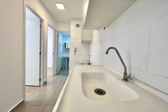Cozinha de apartamento para alugar com 2 quartos, 36m² em Jardim Oriental, São Paulo