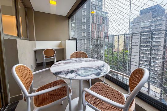 Varanda de apartamento para alugar com 1 quarto, 31m² em Cerqueira César, São Paulo