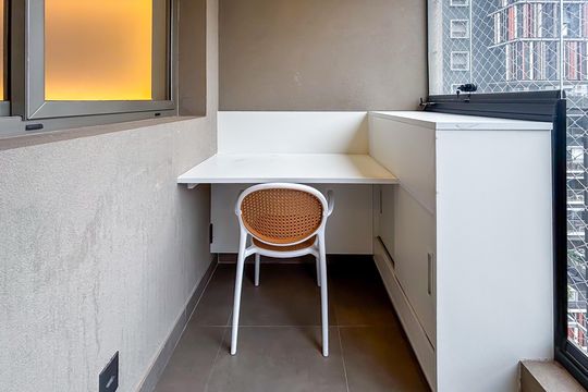 Varanda de apartamento para alugar com 1 quarto, 31m² em Cerqueira César, São Paulo