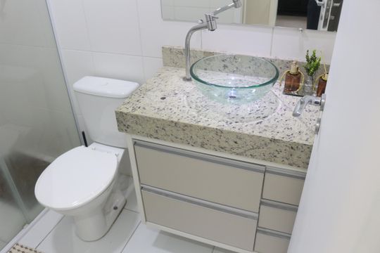 Banheiro Social de apartamento à venda com 2 quartos, 69m² em Fundação, São Caetano do Sul
