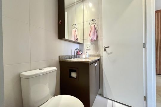 Banheiro Corredor de apartamento à venda com 2 quartos, 68m² em Vila Mascote, São Paulo