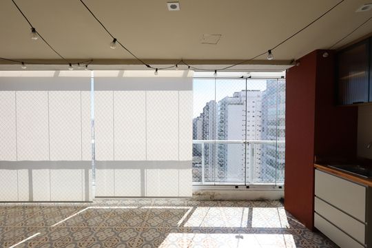 Varanda da Sala de apartamento para alugar com 2 quartos, 117m² em Campo Belo, São Paulo