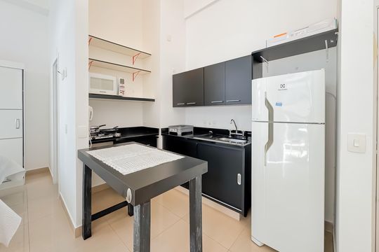Cozinha de kitnet/studio para alugar com 1 quarto, 30m² em Vila Mariana, São Paulo