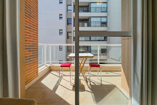 Varanda  de kitnet/studio para alugar com 1 quarto, 30m² em Vila Mariana, São Paulo