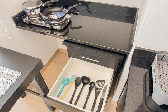 Cozinha de kitnet/studio para alugar com 1 quarto, 30m² em Vila Mariana, São Paulo