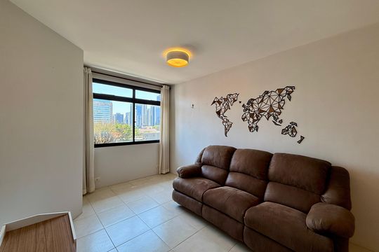 Sala de apartamento para alugar com 1 quarto, 65m² em Vila Sao Francisco (zona Sul), São Paulo