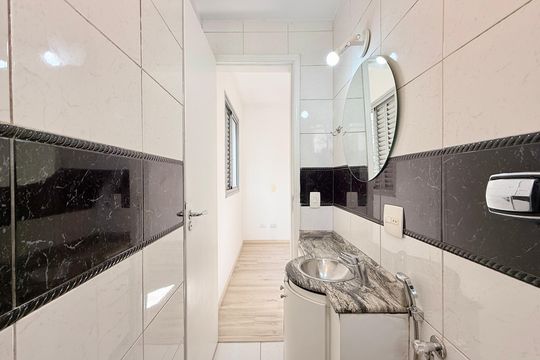 Banheiro da suíte de apartamento para alugar com 3 quartos, 70m² em Brooklin Paulista, São Paulo