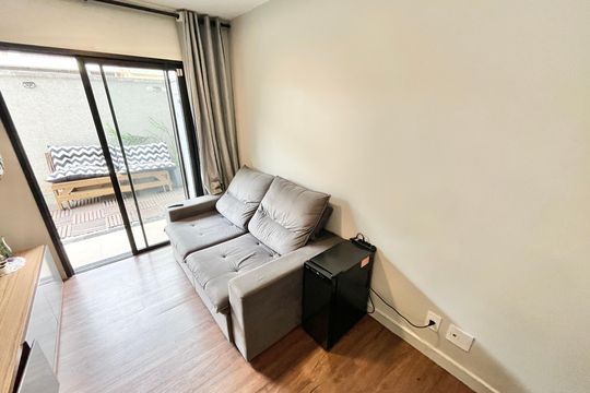 Sala de apartamento à venda com 1 quarto, 60m² em Vila Dom Pedro Ii, São Paulo