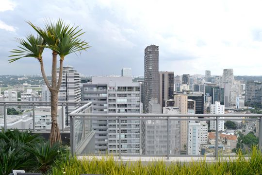 Vista da Piscina de kitnet/studio à venda com 1 quarto, 30m² em Pinheiros, São Paulo