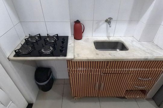Cozinha Americana de apartamento para alugar com 2 quartos, 29m² em José Menino, Santos
