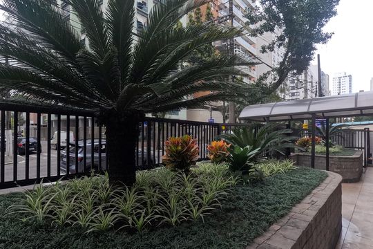 Área Comum - Jardim de apartamento para alugar com 3 quartos, 135m² em Gonzaga, Santos