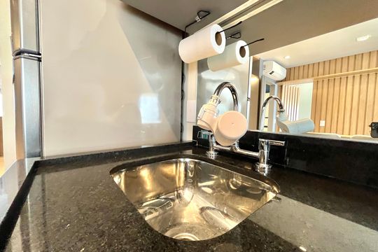Cozinha de apartamento à venda com 1 quarto, 50m² em Vila Clementino, São Paulo