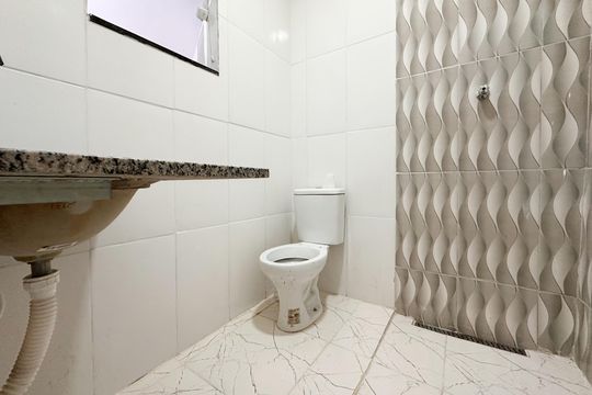 Banheiro da Suíte de casa à venda com 3 quartos, 110m² em Vila Rosa, São Bernardo do Campo