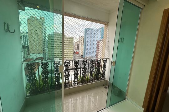 Varanda da Sala de apartamento para alugar com 1 quarto, 90m² em Centro, São Vicente