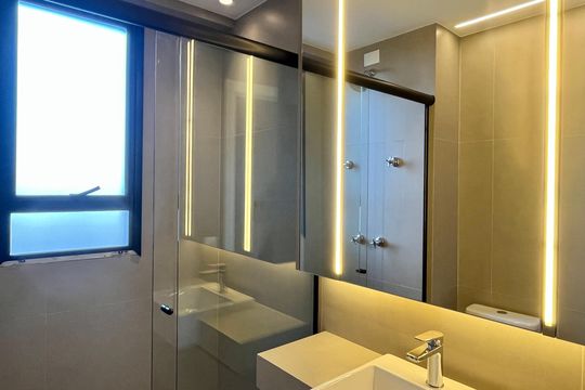 Banheiro social de apartamento à venda com 3 quartos, 70m² em Sion, Belo Horizonte