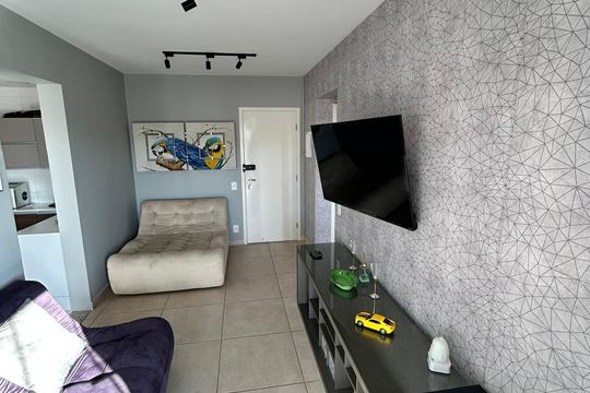 Sala de apartamento para alugar com 2 quartos, 74m² em Loteamento Joao Batista Juliao, Guarujá