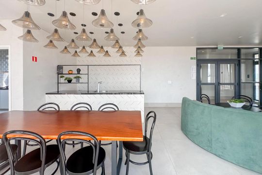 Área comum de kitnet/studio para alugar com 0 quarto, 28m² em Paraíso, São Paulo