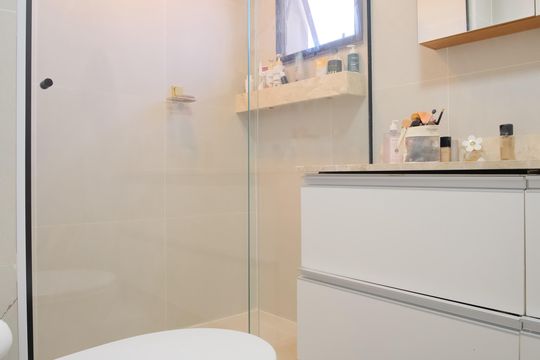 Banheiro da Suíte 2 de apartamento para alugar com 3 quartos, 165m² em Chácara Califórnia, São Paulo