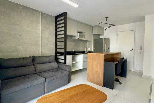 Sala de apartamento para alugar com 1 quarto, 50m² em Pinheiros, São Paulo